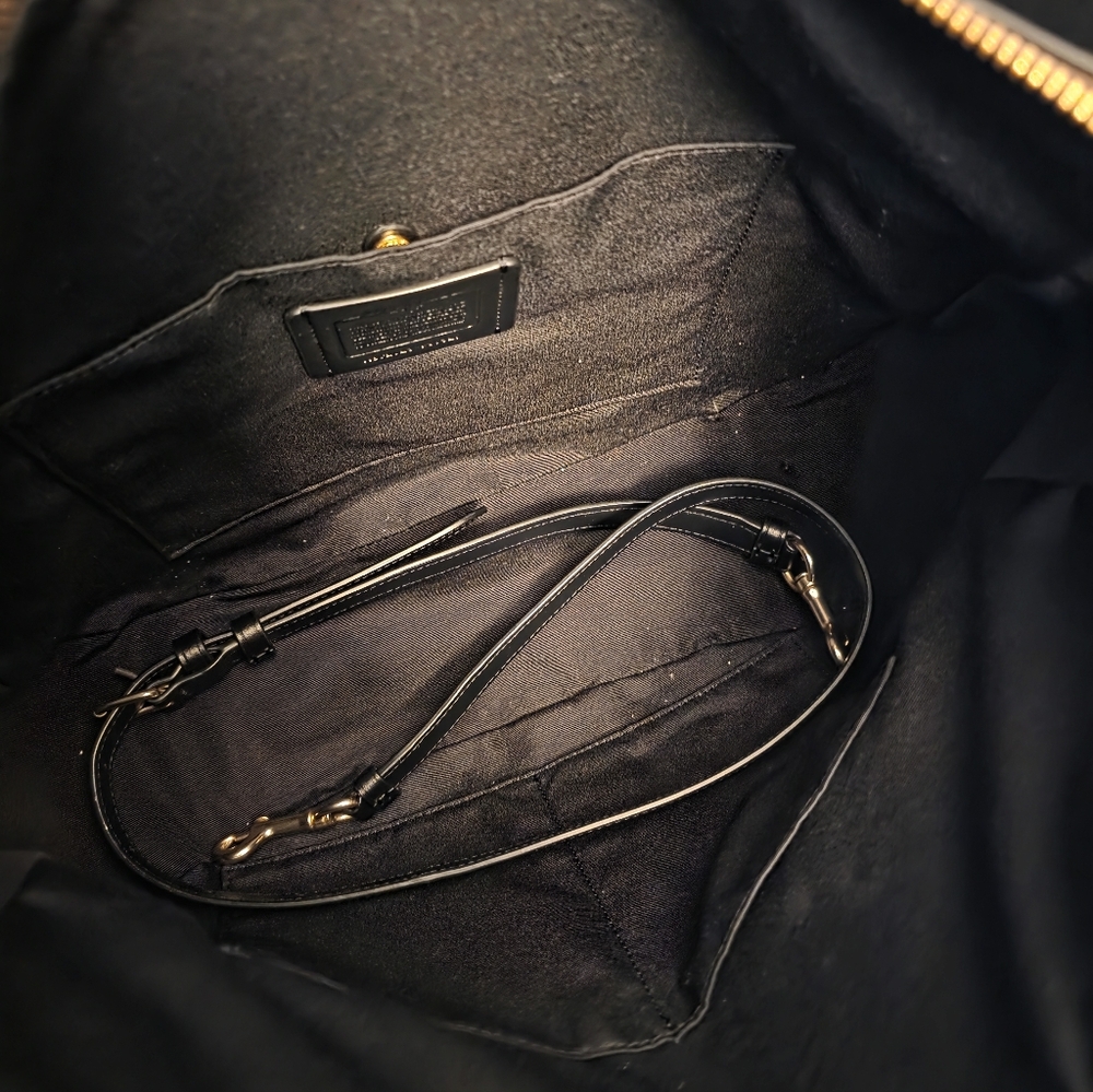 Coach Dark Brown Signature Shoulder Bag - Picture 2 of 7